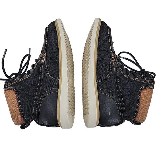 Levis 501 Boys Denim Hi Top Sneaker Size 2 Great Shape - Picture 5 of 10